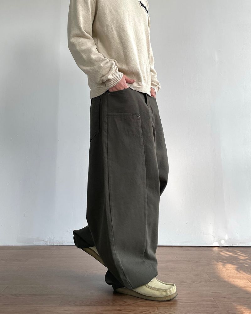 Gent Double Knee Curved Pants