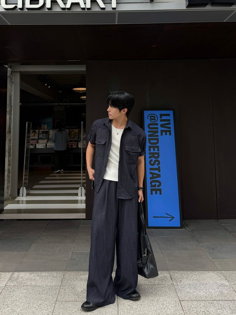 Mir banding denim pants