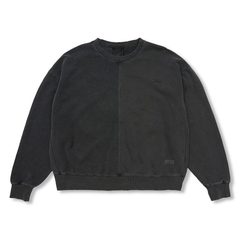 Insideout Docking Pigment Washed Oversized Crewneck Charcoal