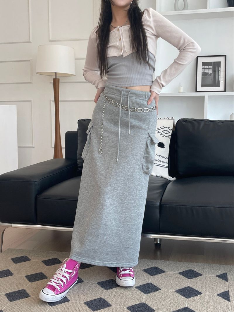 Cargoporket long skirt