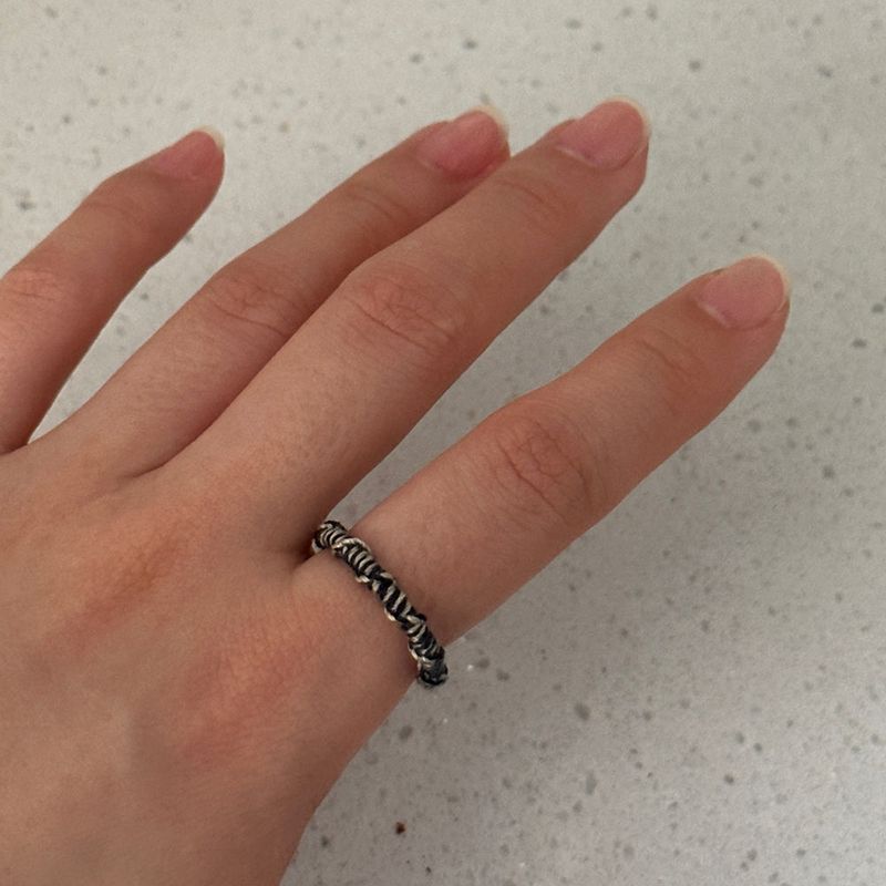 [CCNMADE] LETTER RING 2 (NAVY)