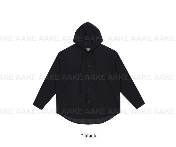SHEER HOODED SHIRT
