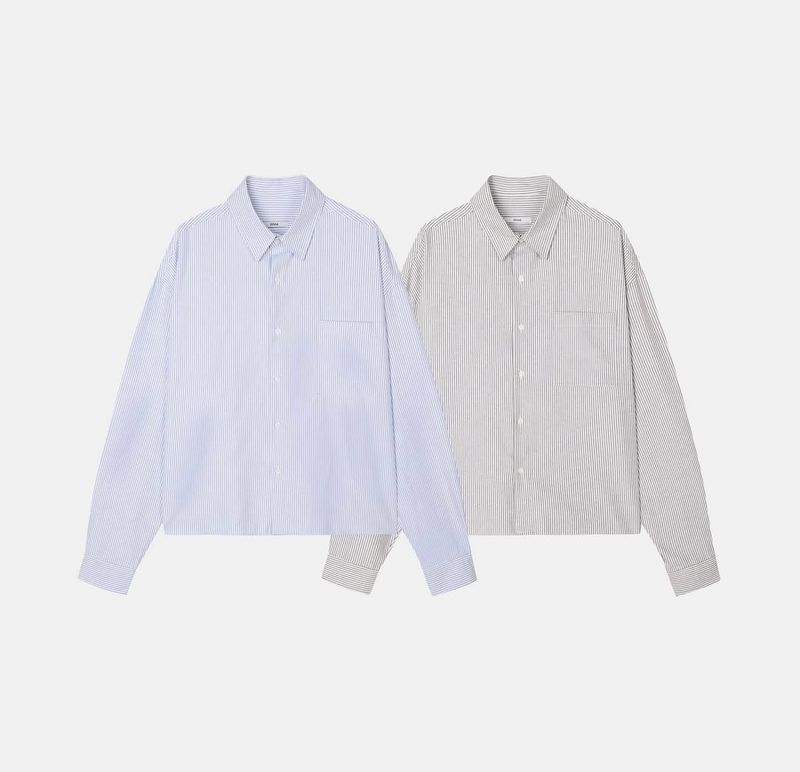 Daily Short-Length Stripe Shirt