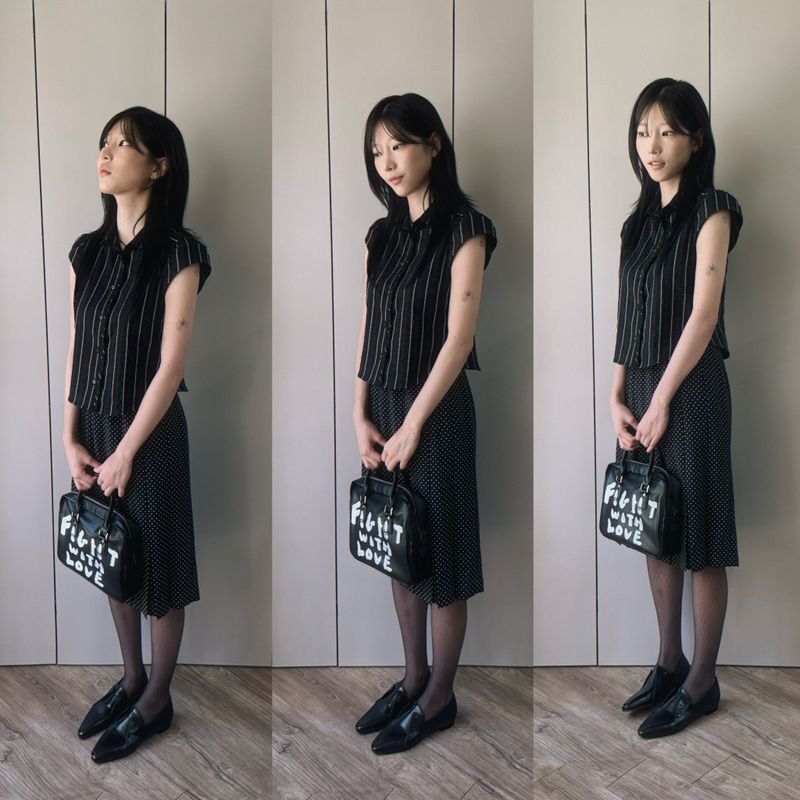 Angel Wing Blouse - black