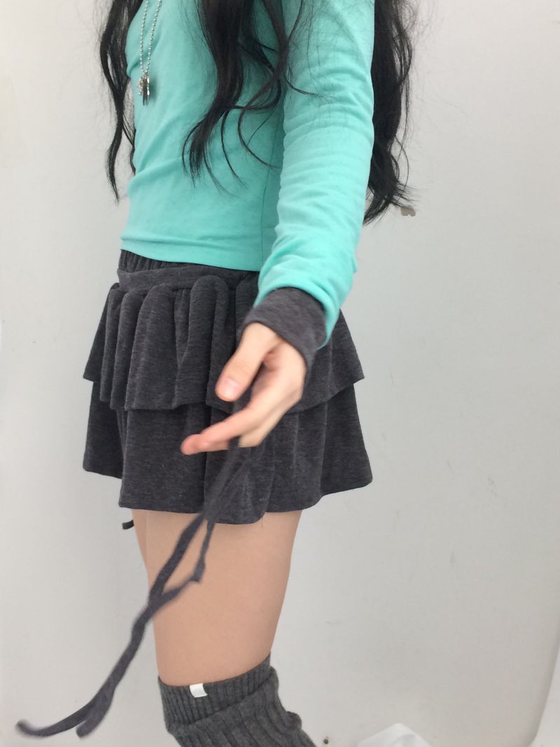 side strap frill dress