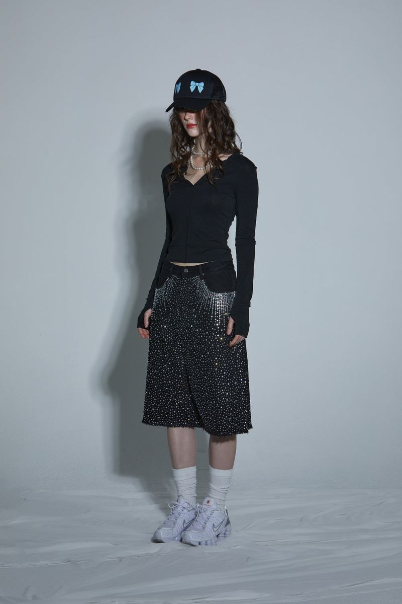 DIA BERMUDA PANTS -BLACK