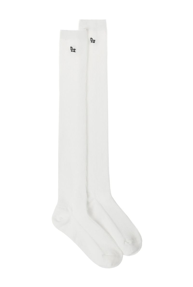 threetimes(スリータイムズ)の「tht rib over knee socks - ivory (Fashion Accessories)」