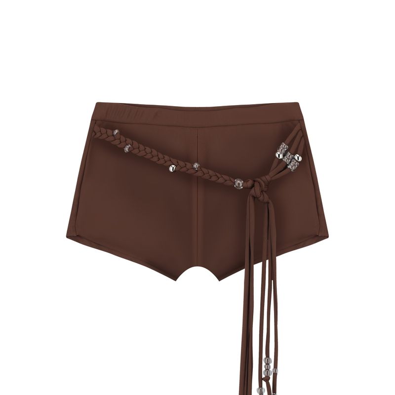 KAIA SHORTS_BROWN