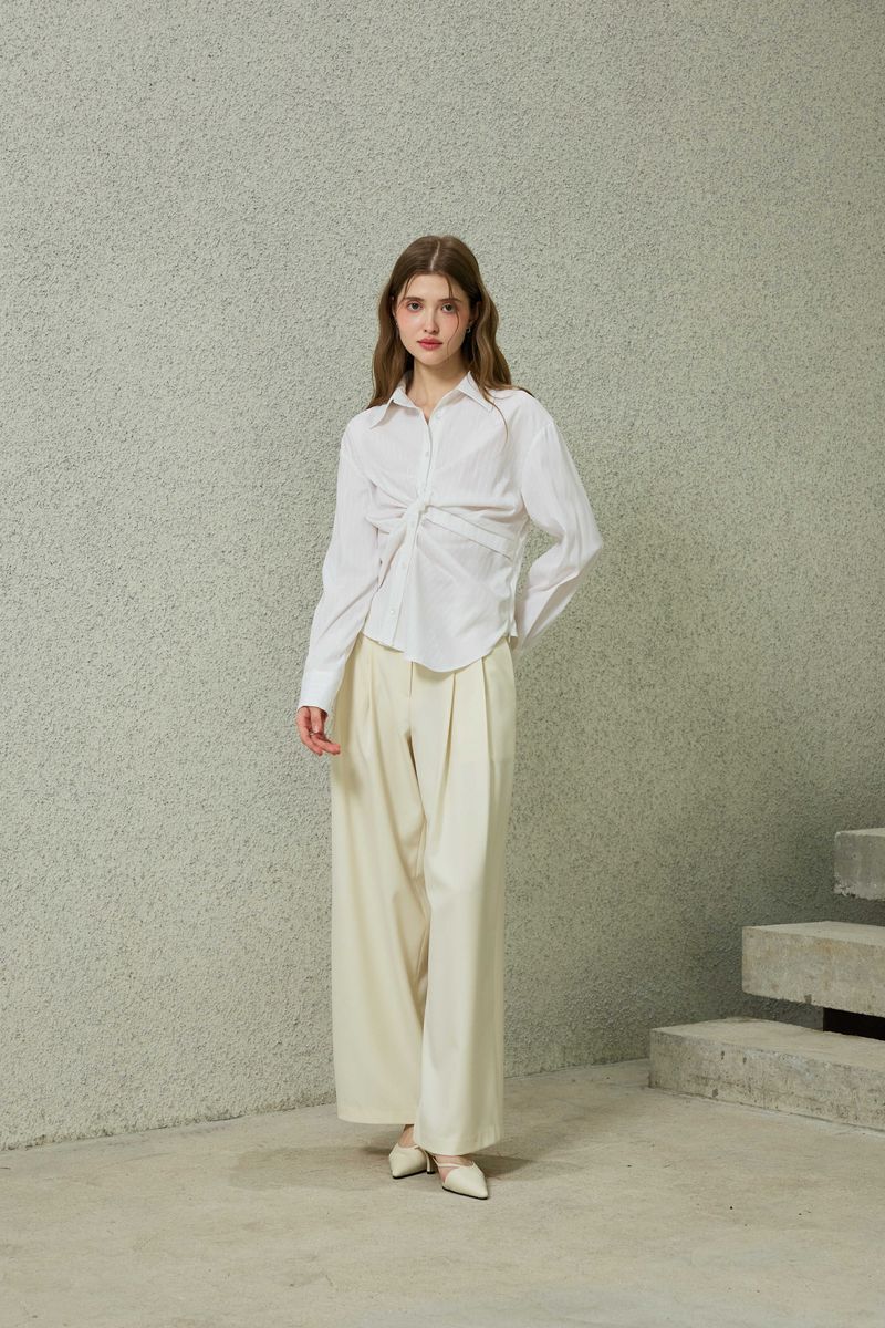 TOMO WIDE SLACKS / IVORY