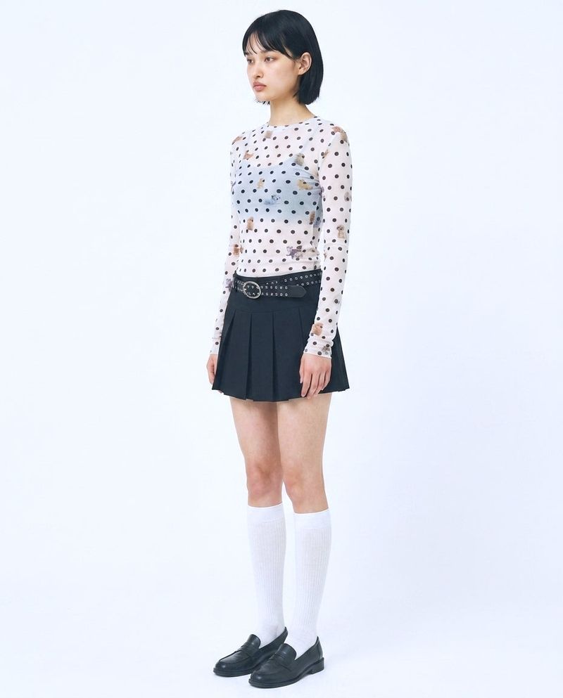 Dot See-Through Animal T-Shirt
