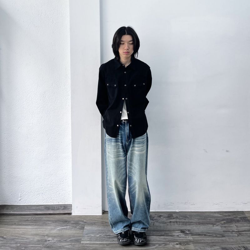 High-Street Structured Twill Shirt