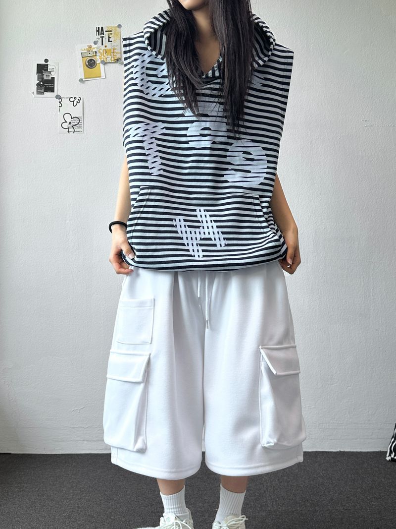 Diverse Multi Cargo Balloon Bermuda Shorts 4color