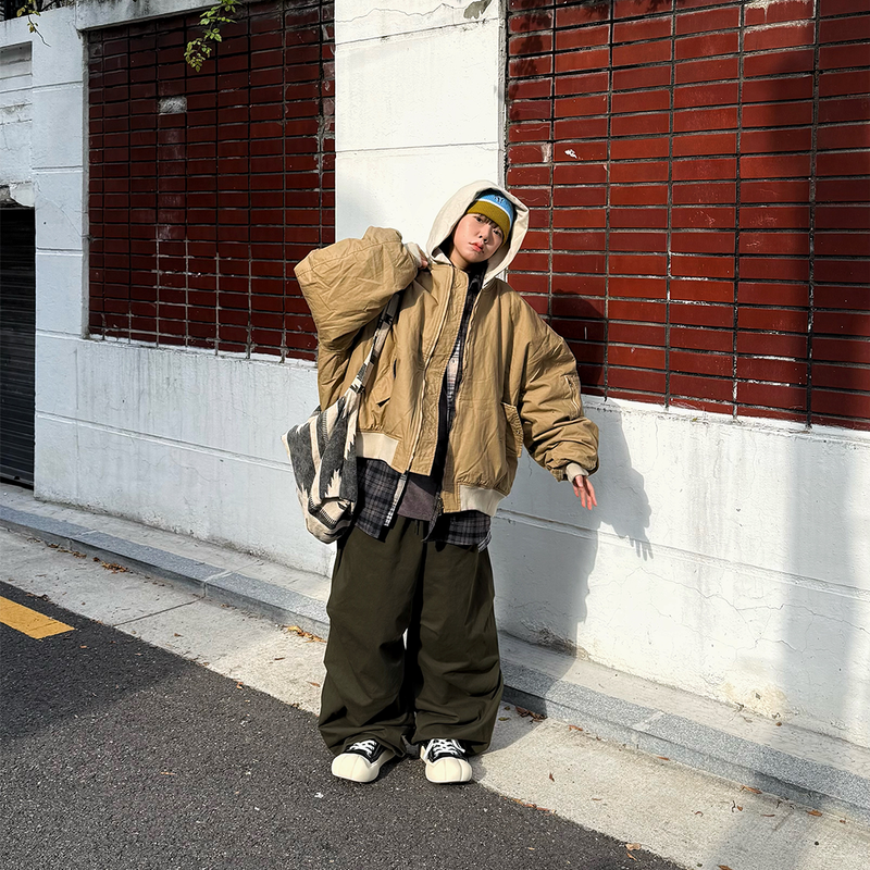 Two-Tone Hooded Ripstop MA-1 Padded Jumper