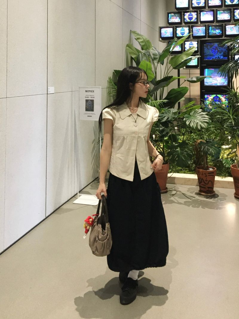 Eddie Collar Short Sleeve Blouse (2c)