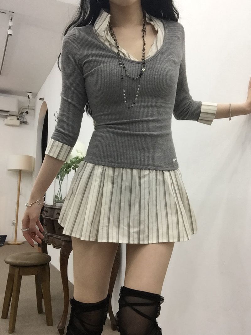 Stripe Warm Dress