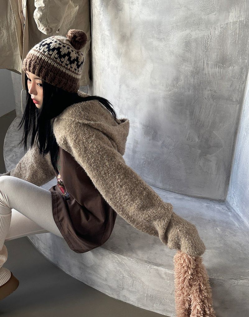 a snowflake beanie