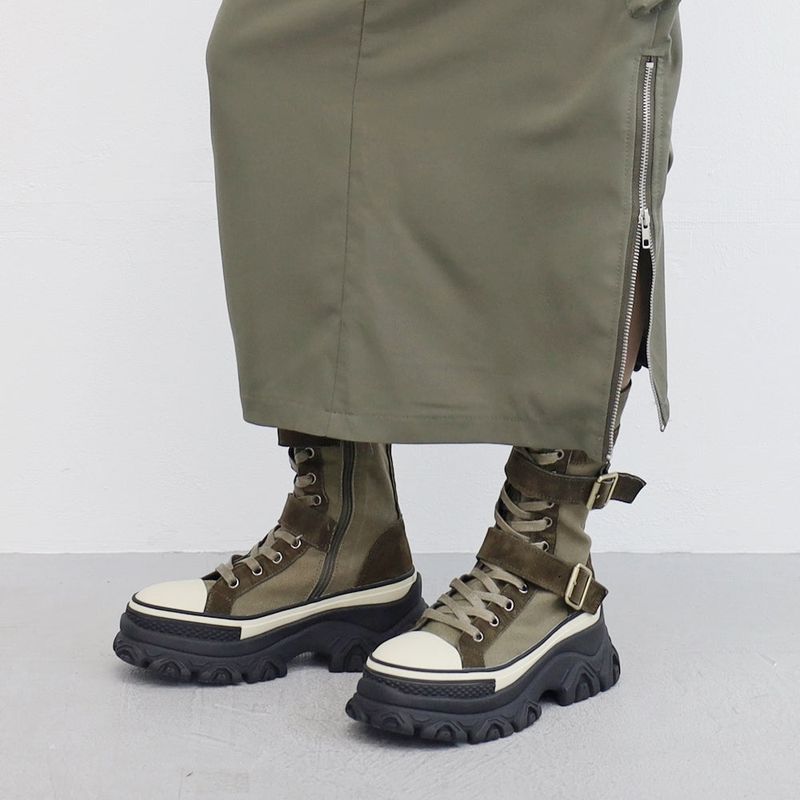 Sola Buckle Suede Middle Boots