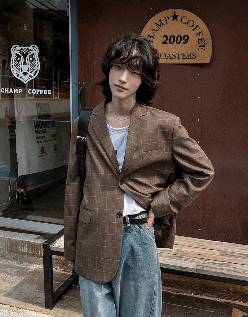 2PLAN(ツープラン)の「ローレントオーバーチェックブレザー(ジャケット/アウター)」