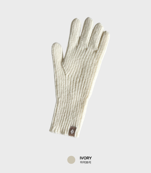  Edmo Smart Finger Hole Ribbed Gloves