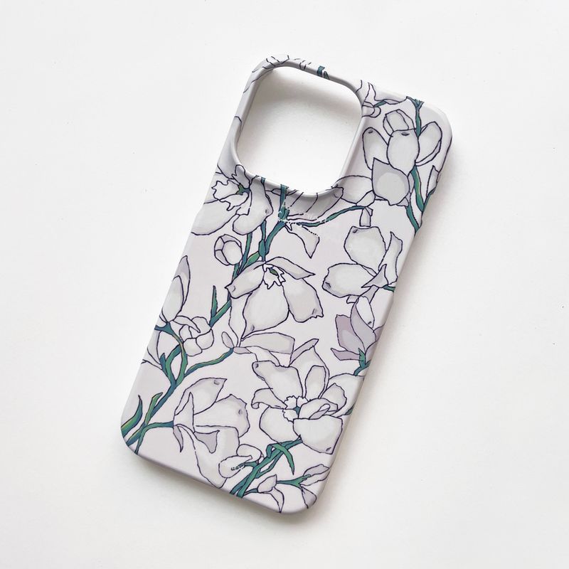 BANASIL SHOP(バナシルショップ)の「White Delphinium (Galaxy) Matt Hard Case(Smartphone Accessories)」