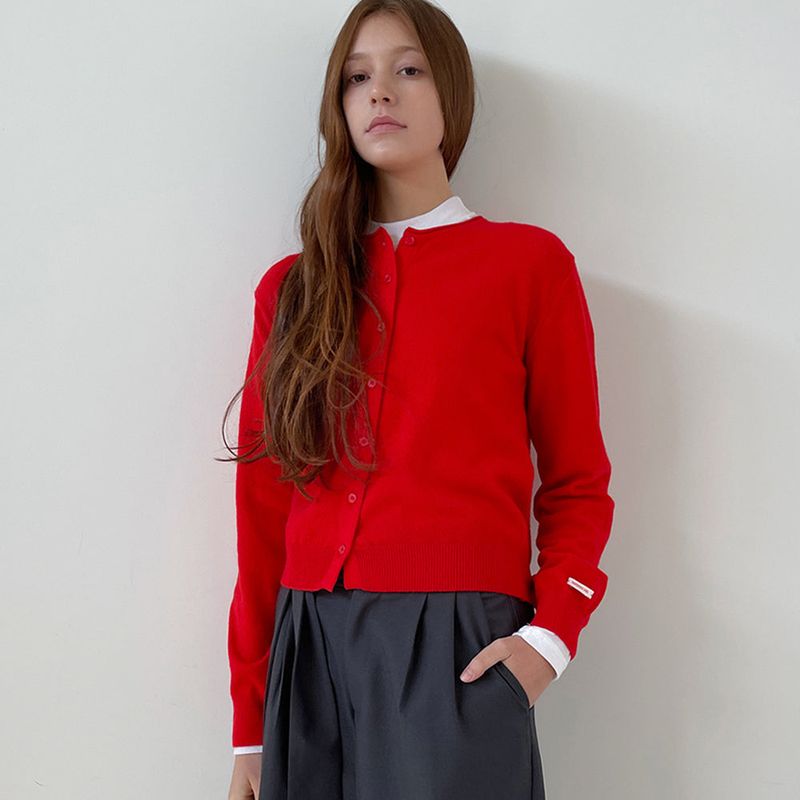 RAVEROUS（レイバロス）の「Rolling Knit Cardigan _Vivid Red（Tops）」