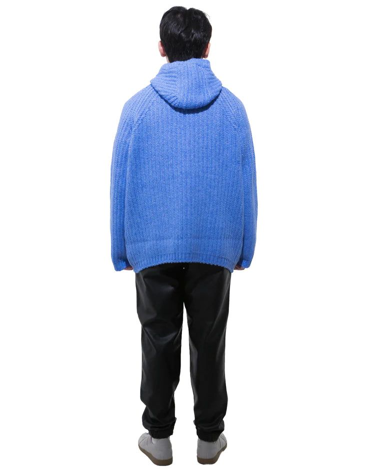 フードつきニット-BLUE (送料込)- WooStore
