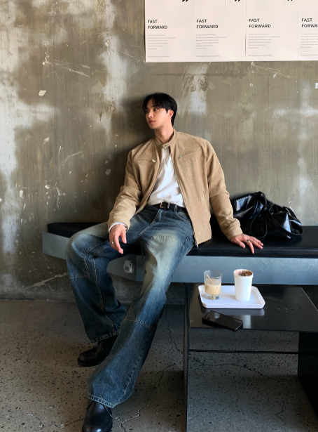 LOOKPLE（ルックプル）の「GeoJ 5079 Double Knee Teen Washing Wide Denim（Pants）」