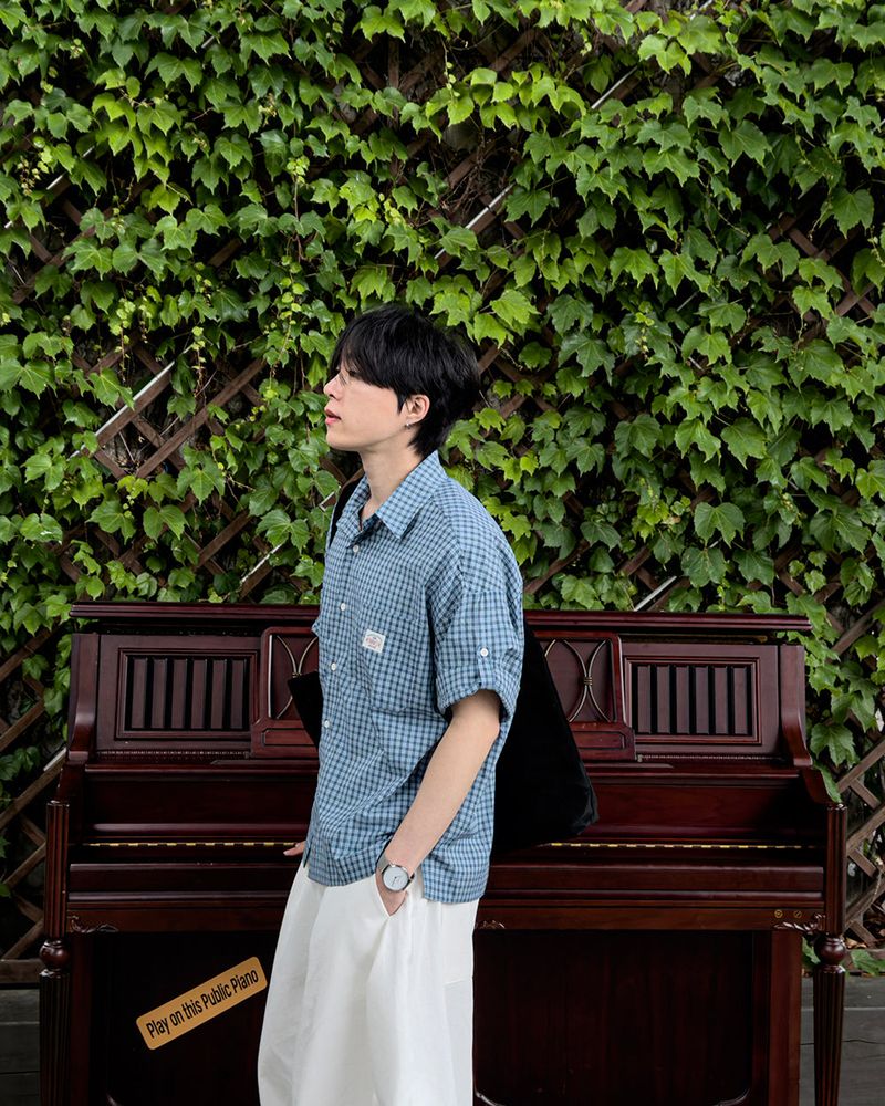 Mirel Check Roll-Up Half Shirt