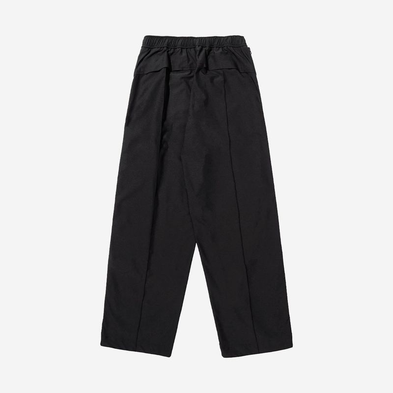 Nylon Span 4 Way Zip Pants - BLACK