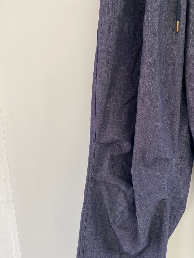 Space String ballon denim wide pants 2color