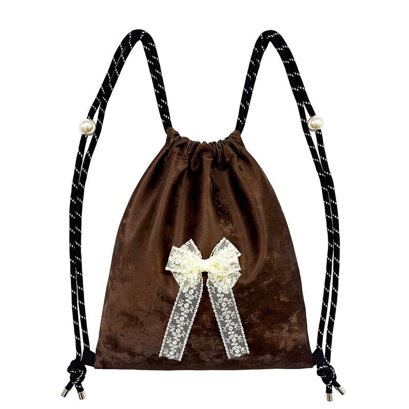OTHER-worldly（アザーワールドリー）の「Lace Ribbon Gym Sack [Brown]（Bags）」
