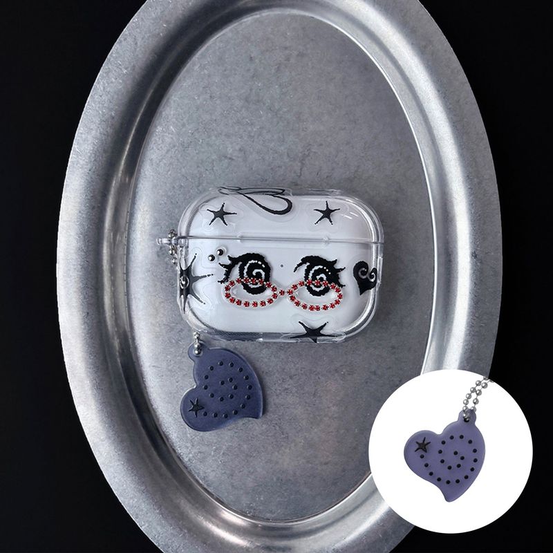 KIMCUPID（キムキューピッド）の「【MADE】メガネガール AirPodsケース – ブラック（★キーリング＆ステッカーセット）（スマホグッズ/小物）」