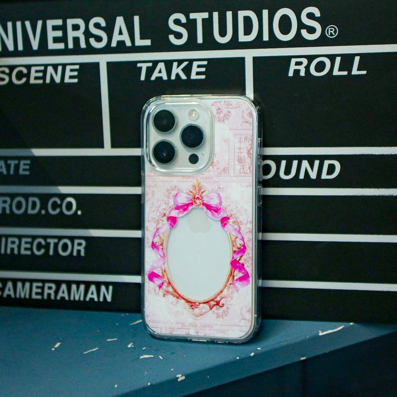 【MADE】Ribbon frame Jelly hard Phone case