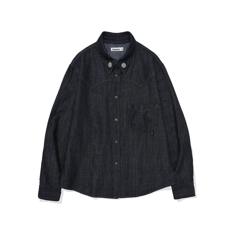 karactor（カラクター）の「Western linen denim shirts / Dark indigo（Tops）」