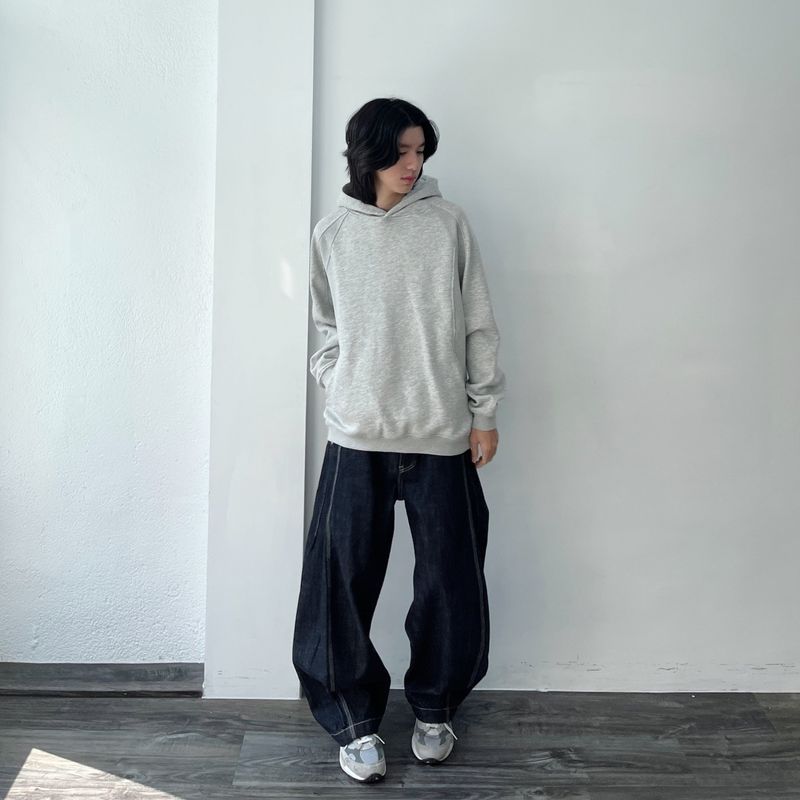 Linear Stitch Wide Denim