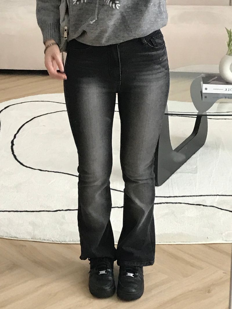 Memory boots-cut denim pants