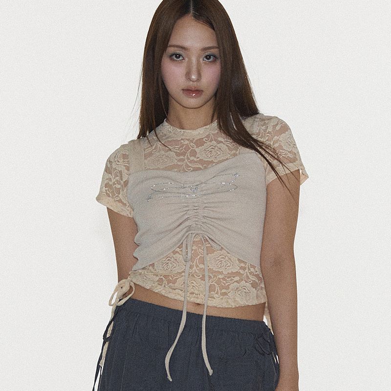 PRETTY TOP IN BEIGE