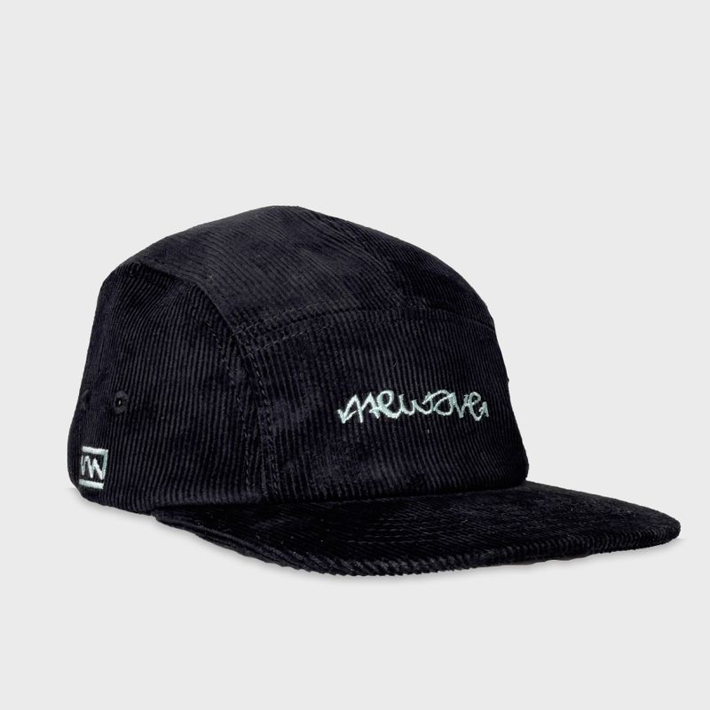 Black Corduroy 5 Panel