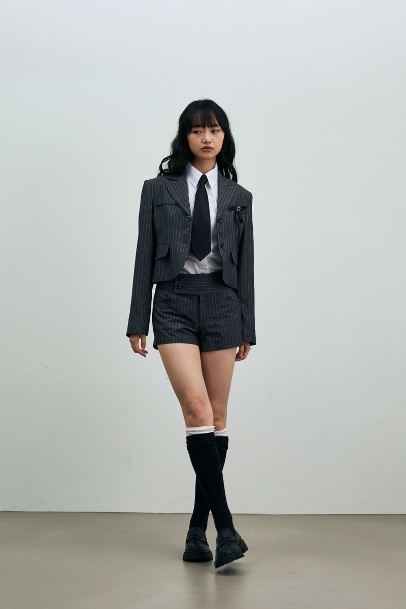 AVEL PINSTRIPE MICRO PANTS / CHARCOAL