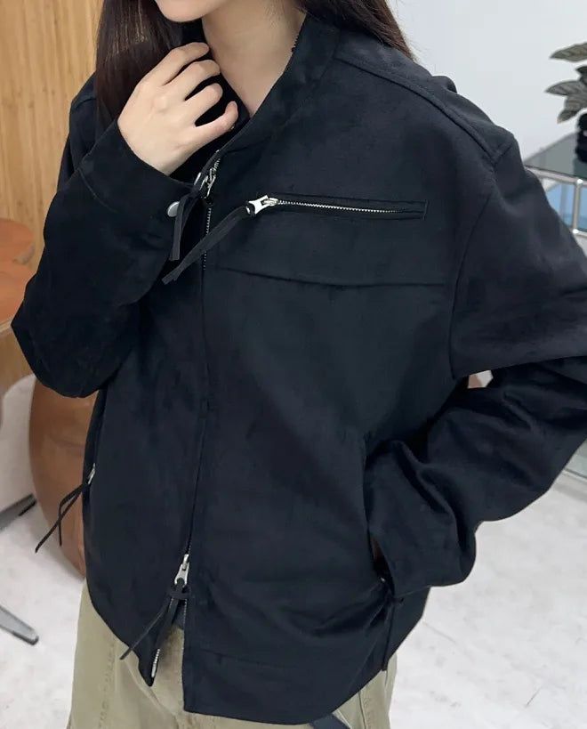 Aaron Suede Crop Jacket