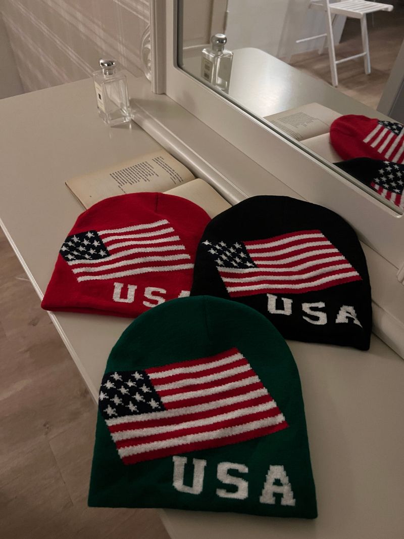 USA Flag Freedom Basic Beanie (3 colors)