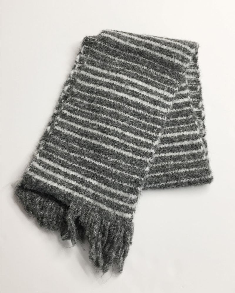 Le Fine Wool Stripe Muffler (4color)