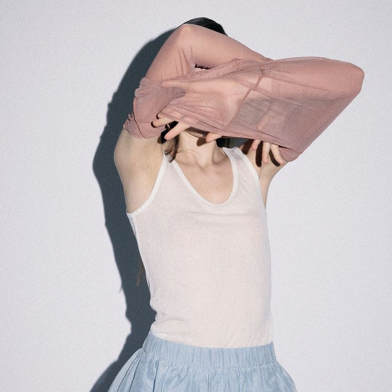ROSE SEE THROUGH LONG SLEEVE SET