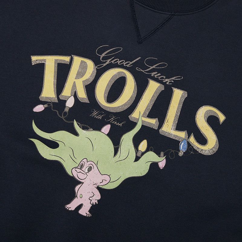 TROLLS VINTAGE GRAPHIC NAPPING SWEATSHIRT - NAVY