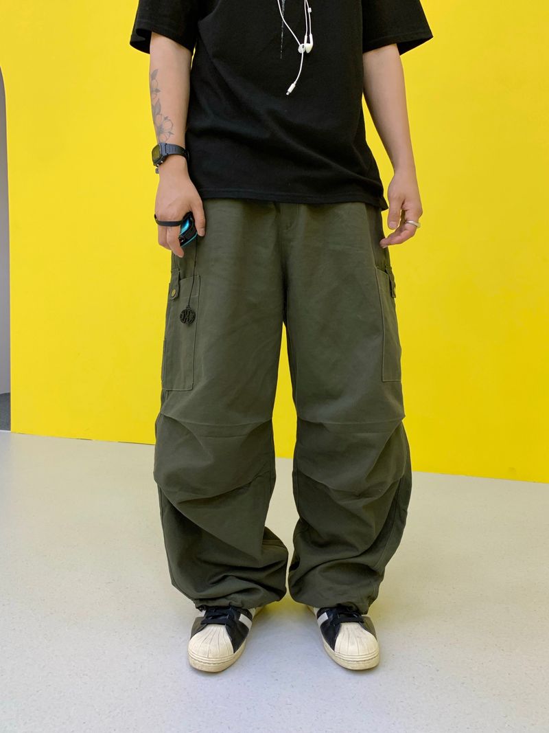 Patched Cotton American Carge Pants 2C