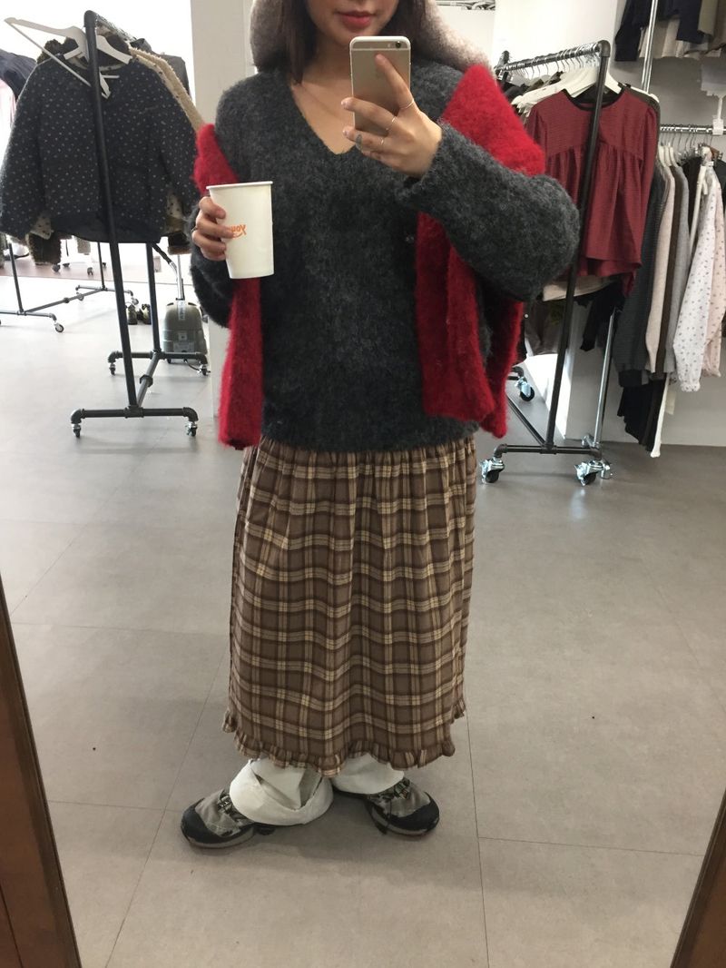 [MD Pick]Wool-Touch Brush V-Neck Knit (4 Colors)