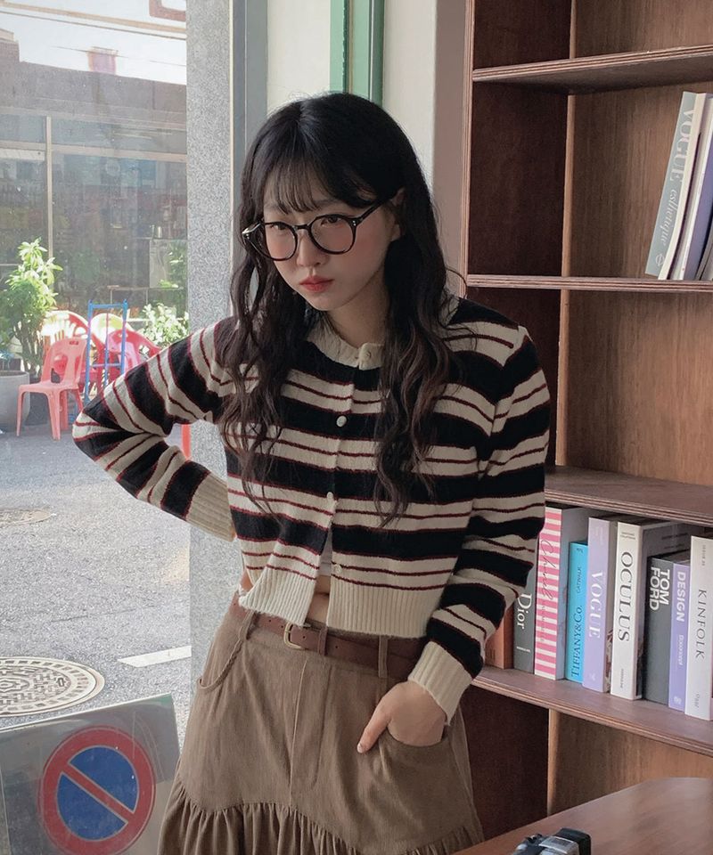 Mode Stripe Cardigan