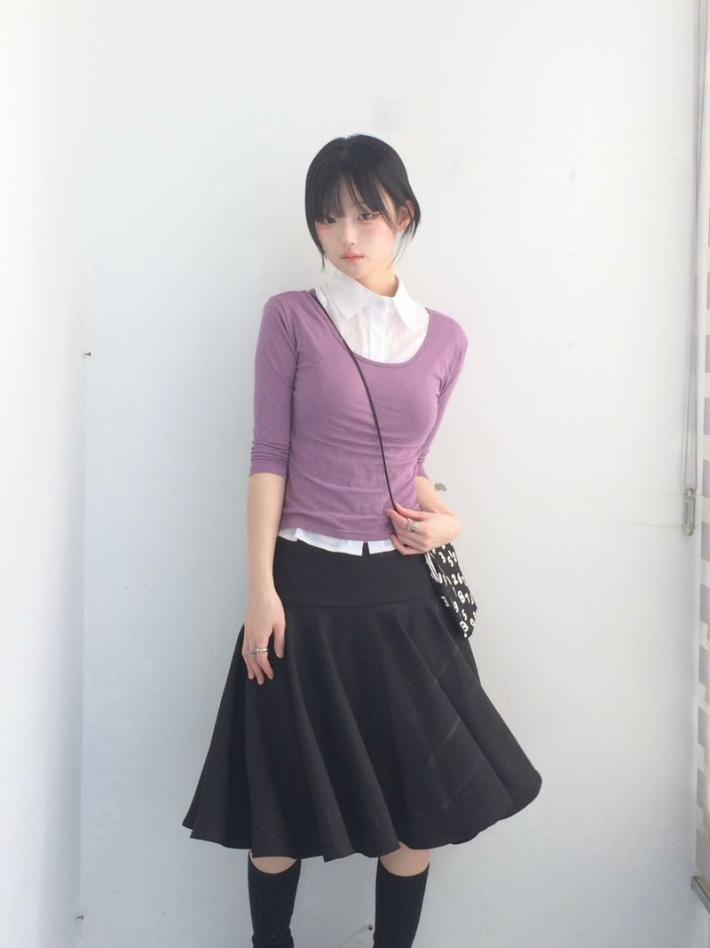 ner.ui.bin（ノエビン）の「Aラインローズフレアスカート（スカート）」