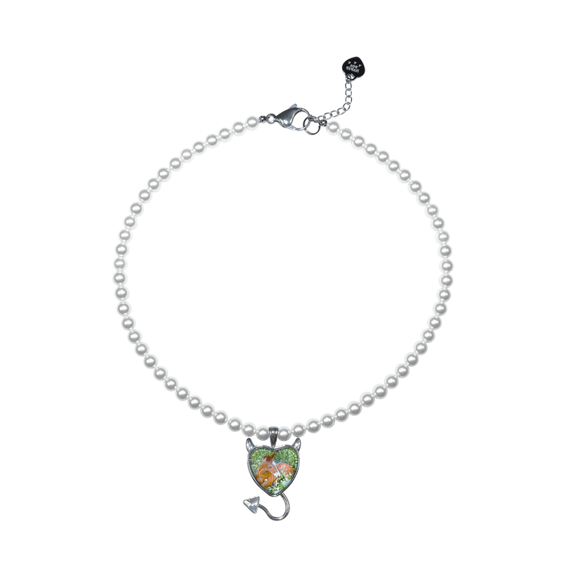 Devil heart PEARL necklace