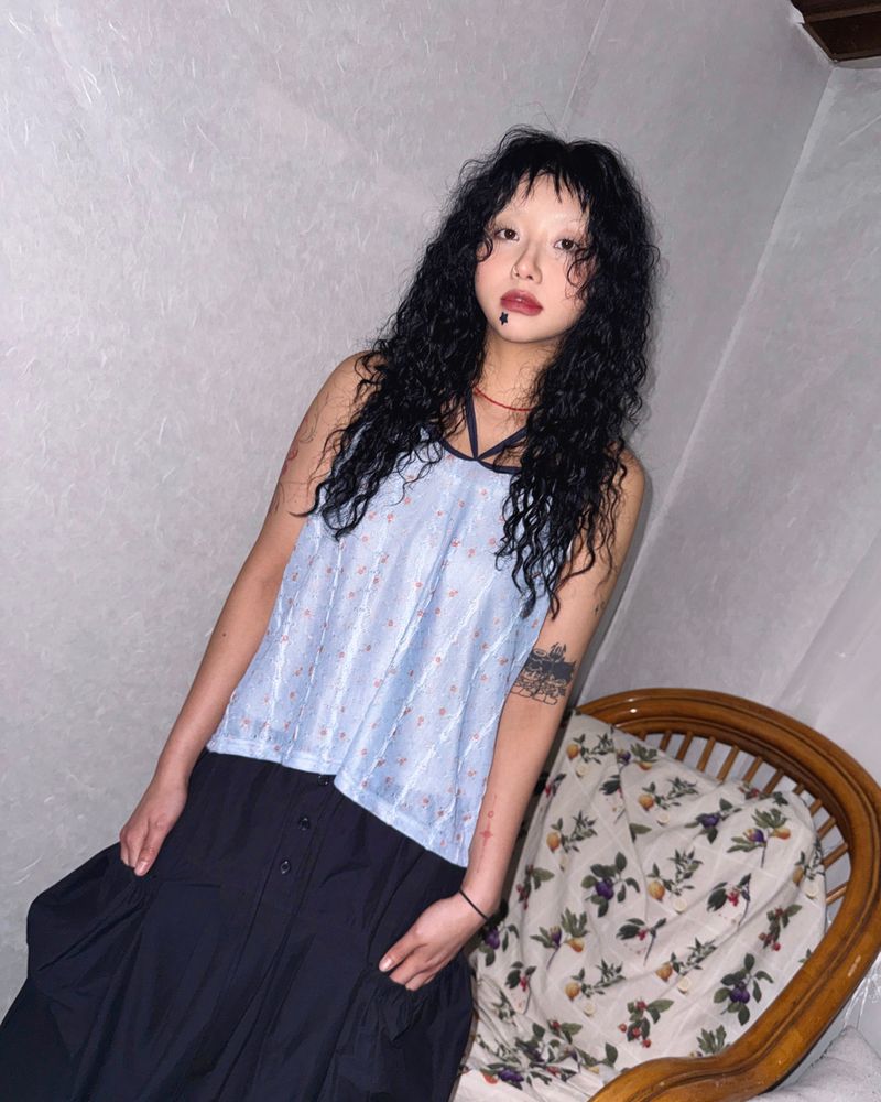 (3color) Frill Around Pocket Balloon Skirt